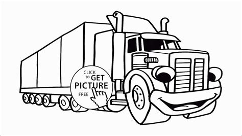 Coloring Pages Of Trucks And Trailers