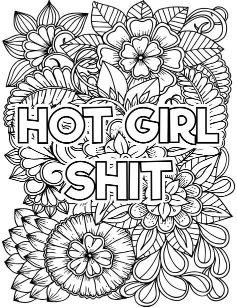 10 Adult Curse Words Coloring Pages Adult Coloring Pages Printable ...