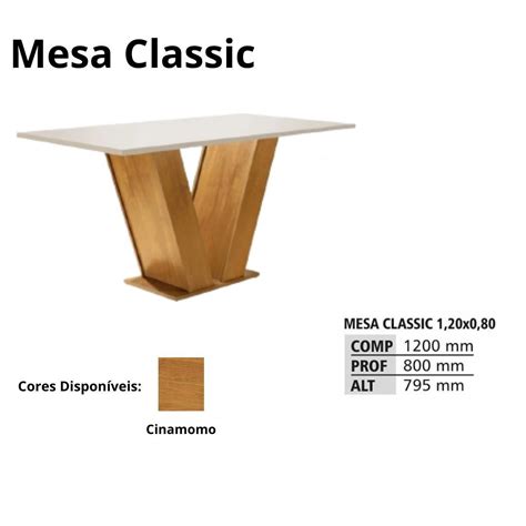 Mesa Classic 120 Cinamomo/Off White – CEL MÓVEIS – Blessed Estofados ...