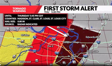 Tornado Warning for St. Charles & St. Louis Counties