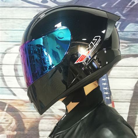 Buy DOT Approve Motorcycle Helmet Full Face Flip up Dual Lens Racing ...