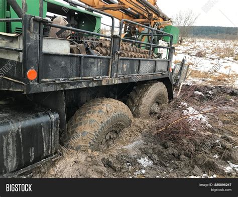Tow Truck Stuck Mud. Image & Photo (Free Trial) | Bigstock