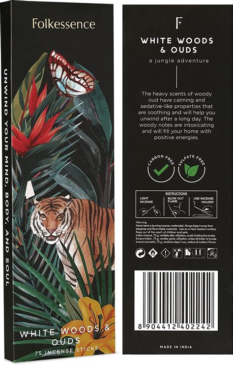 Incense Sticks Pack of 75 - White Woods and Oud – Folkulture India