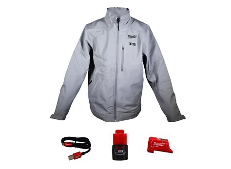 Milwaukee 204G-21XL M12 Lithium-Ion Toughshell Gray Heated Jacket Kit ...