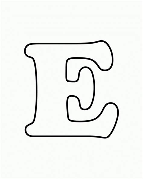 Printable Bubble Letter E - Printable Templates
