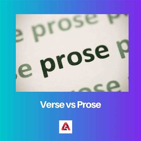 Verse vs Prose: Difference and Comparison