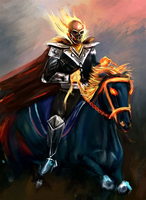 Ghost Rider Horse Drawing