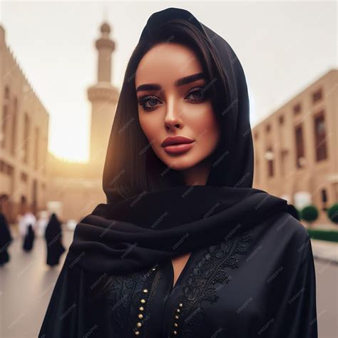 Premium Photo | Beautiful Saudi Arabian woman standing in the ...