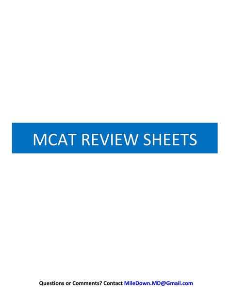 MCAT Review Sheets.pdf | DocDroid