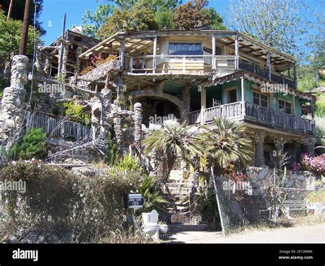 A California historical landmark in Cambria, the Nitt Witt Ridge, is an ...