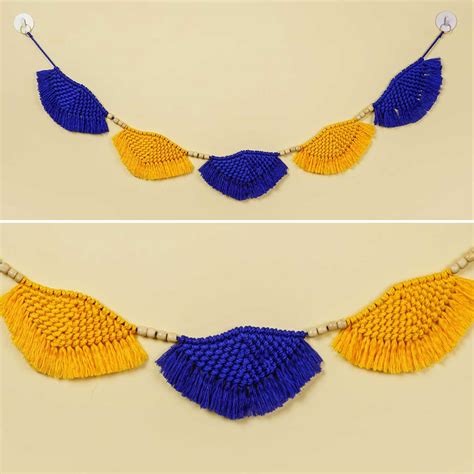 Buy Handcrafted Shell Pattern Macrame Door Toran Online On Zwende