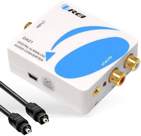 Buy Orei DA21 Optical SPDIF/Coaxial Digital to RCA L/R Analog Audio ...