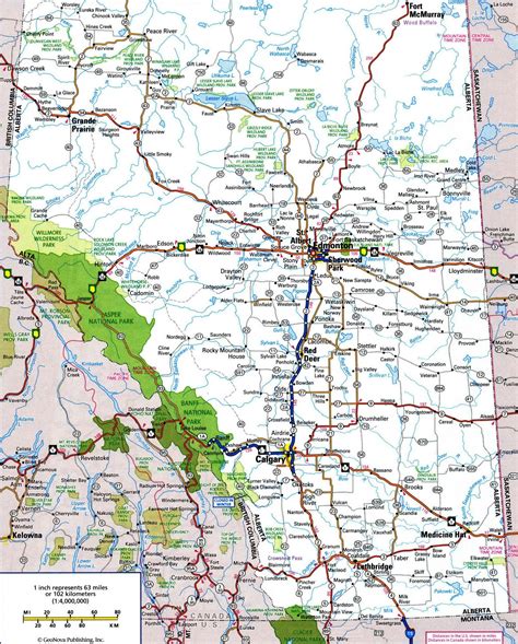 Alberta Highways Map.free Printable Road Map Of Alberta Province - Free ...