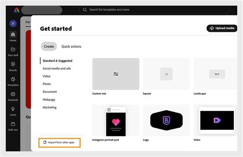 Import files into Adobe Express