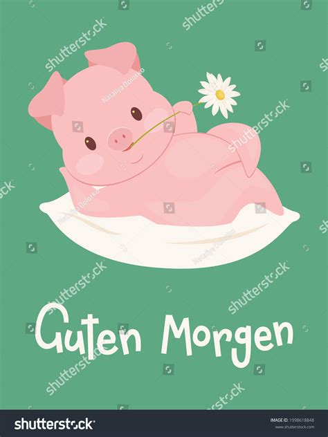 Guten Morgen Hand Lettering German English Stock Vector (Royalty Free ...
