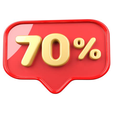 icon number 70 percent promotion 11297621 PNG