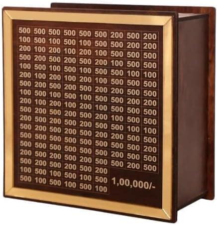 Buy Eitheo Wooden Piggy Bank | 1 Lakh Money Saving Box with Numbers ...