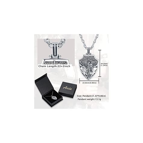 Buy Aniu S925 Sterling Silver St Michael/St Christopher/St Benedict/St ...