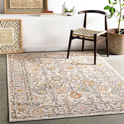 Livabliss Ankara 7 X 9 (ft) Dusty Pink, Off-white Indoor Medallion ...