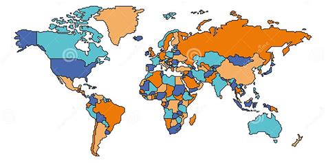 World Map Simple with Borders 的图像结果