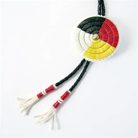 Medicine Wheel Bolo Tie Native American Jewelry