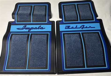 NOS Bel Air Floor Mats Plasticolor Custom Bel-air Belair Chevy Blue ...
