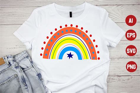 Rainbow T-shirt Design Graphic by Ahr T-Shirt Design · Creative Fabrica