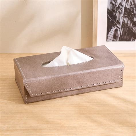 Buy Grain Faux Leather Tissue Box - 23x12x6.5cm from Home Centre at ...