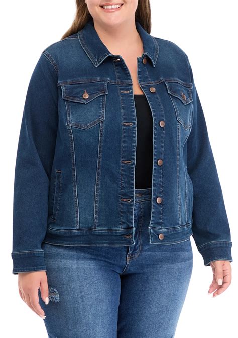 Kim Rogers® Plus Size Knit Denim Jacket | Belk