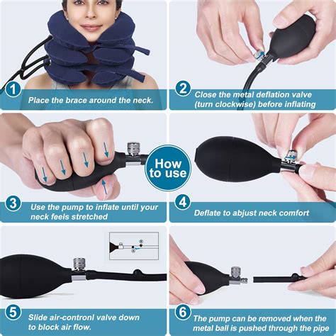 Buy Cervical Neck Traction Device &Inflatable Adjustable Neck Stretcher ...