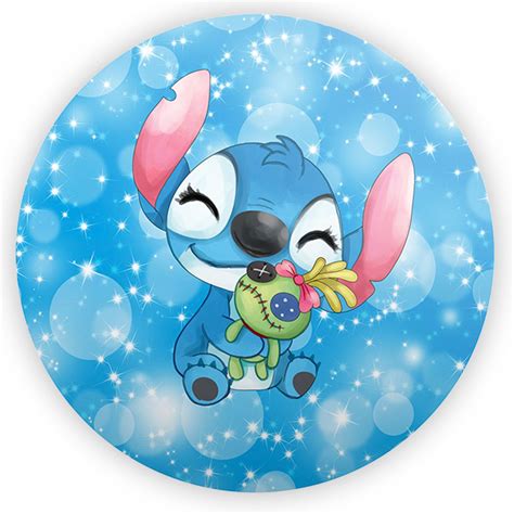 Painel Redondo - Lilo e Stitch - Sublimado 3D - Sublistamps Sublimação