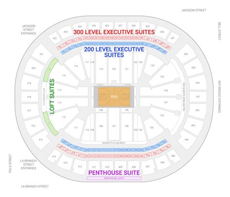 Toyota Center Suites - capacity of toyota center for concerts