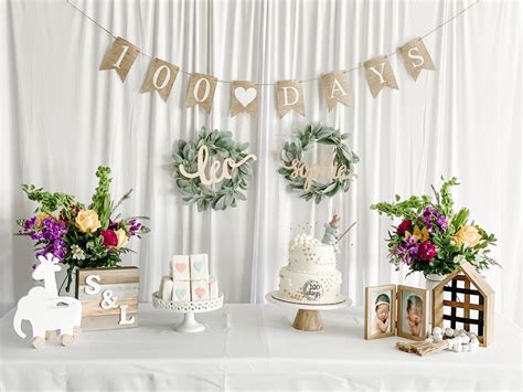 100 Day Celebration Table for Korean Twins