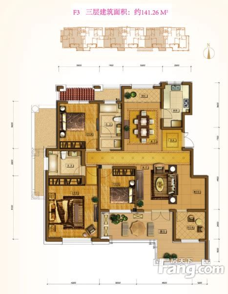 托斯卡纳四居室226平米7.3万-鲁能7号院装修案例-北京房天下家居装修网