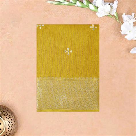 Mustard Yellow Semi Dola Silk Saree – Thenianantham