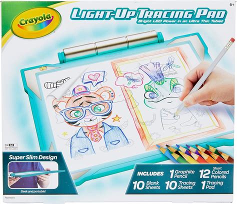 Amazon.com: Crayola Light Up Tracing Pad - Teal, Kids Light Board For ...