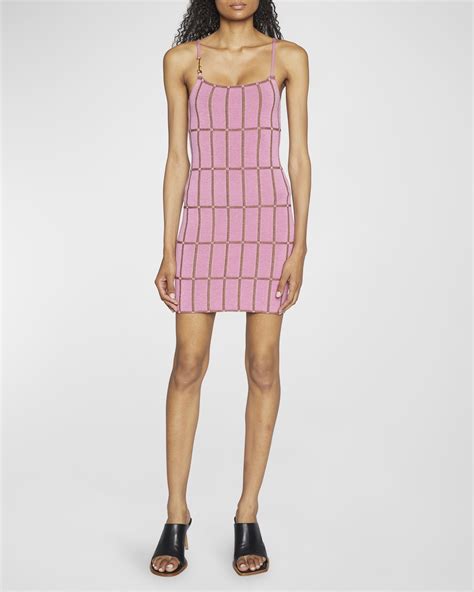 Versace Medusa La Greca Knit Mini Dress | Neiman Marcus