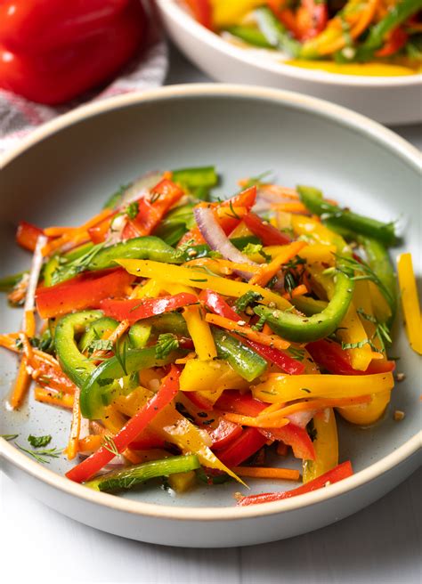 Crunchy Bell Pepper Salad - A Spicy Perspective