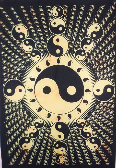 Traditional Jaipur Tie Dye Yin Yang Ball Poster, Indian Wall Decor ...