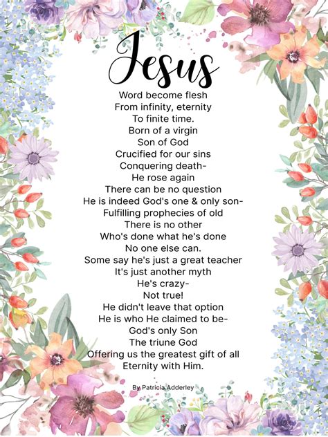 Jesus Easter Poem Original Christian Poetry – Patricia Adderley