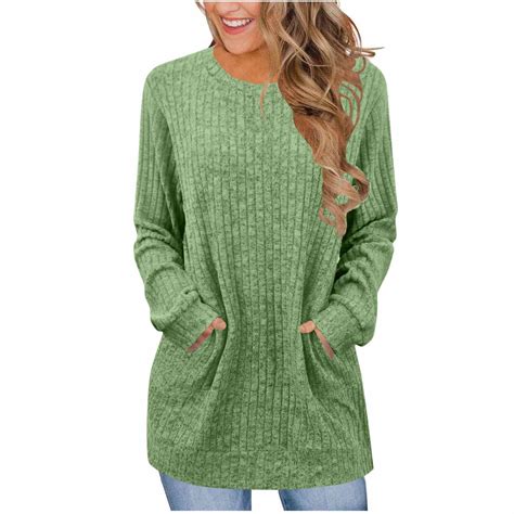 Scyoekwg Womens Long Sweaters Fall Fashion Dressy Casual Long Sleeve ...