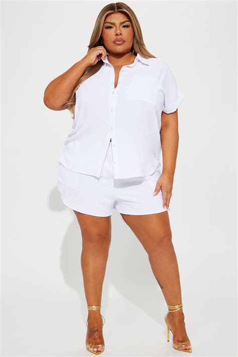 Hot Summer Short Set - White | Fashion Nova