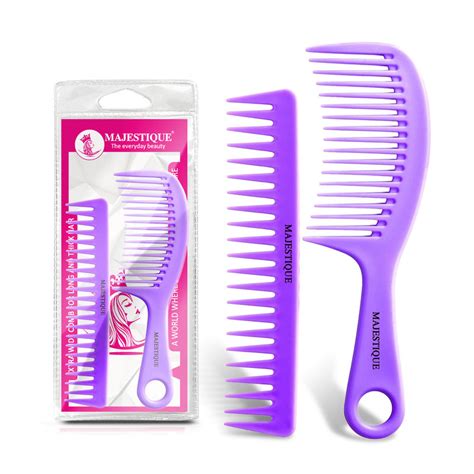 Buy Majestique Extra Wide Comb For Long And Thick Hair - Set Of 2 Online