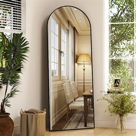 Amazon.com: Arched Full Length Mirror, 64" x 21" Arch Floor Mirror with ...