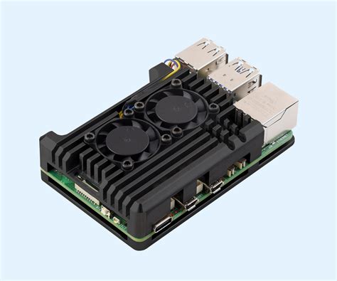 Dual Fans Aluminium Case for Raspberry Pi 5 – ThinkRobotics.com