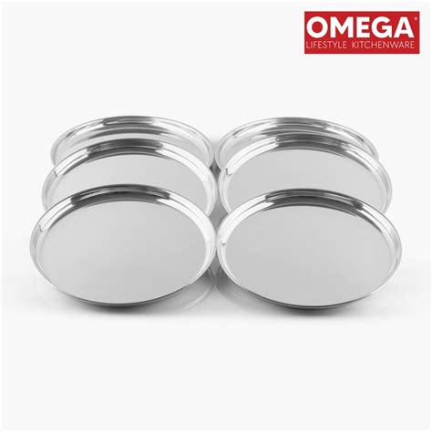 Buy OMEGA Set of 6 Stainless Steel Dinner Plate - 27.6cm from Omega at ...
