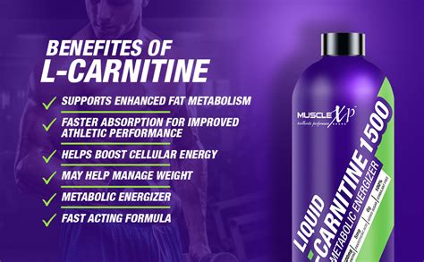 MuscleXP Liquid L-Carnitine 1500, Metabolic Energizer, No Added Sugar ...