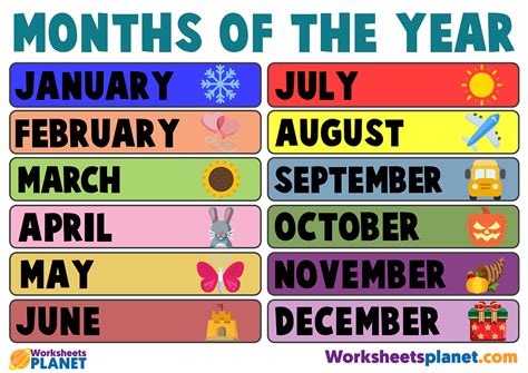 Free Printable Months of the Year Poster | FREE Printable