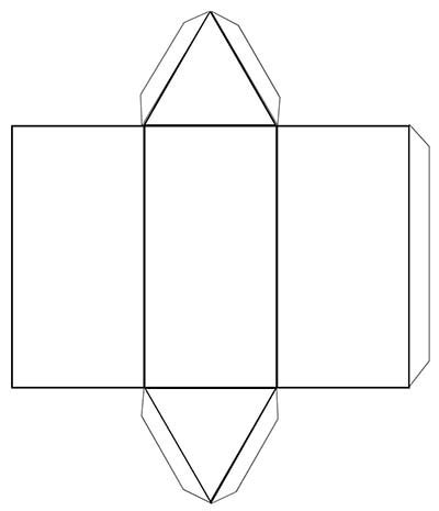 Image result for How to Make a Triangular Prism Net
