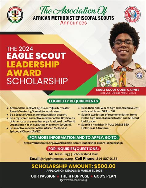 Eagle Scout Leadership Award Scholarship - The Association of AME Scouts